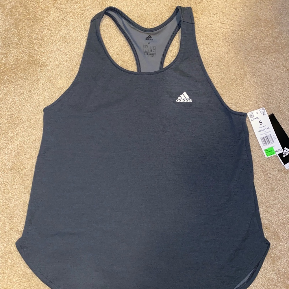 NWT Adidas Womens Gray Workout Top size Small